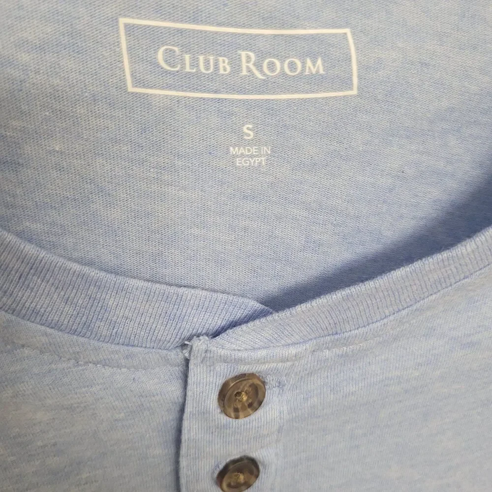 CLUB ROOM Men's Solid Henley T-Shirt Size Small - Picture 3 of 3